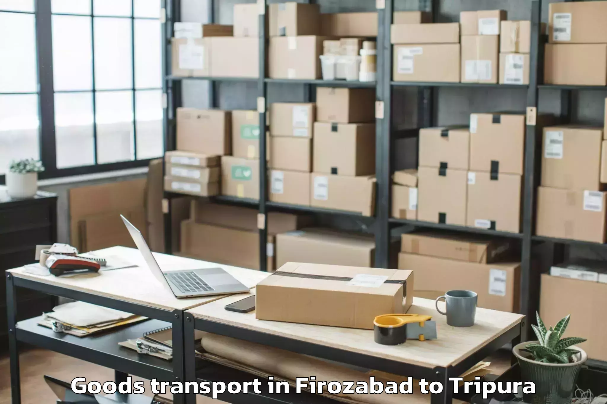 Get Firozabad to Tulashikhar Goods Transport